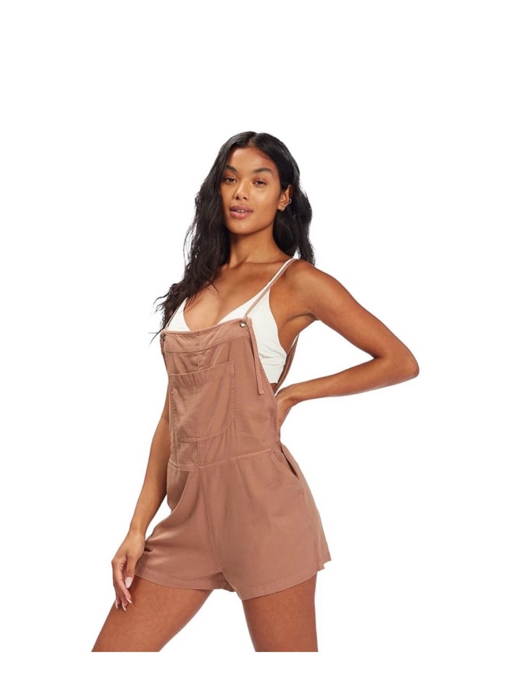 Billabong Wild Pursuit Overall Romper, Muted Pink